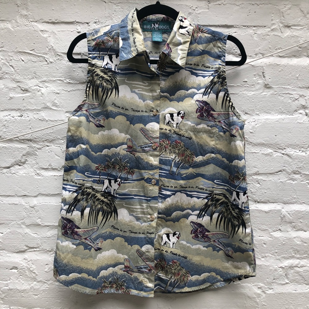 BIG DOGS Travel Print Button-Up 🐶